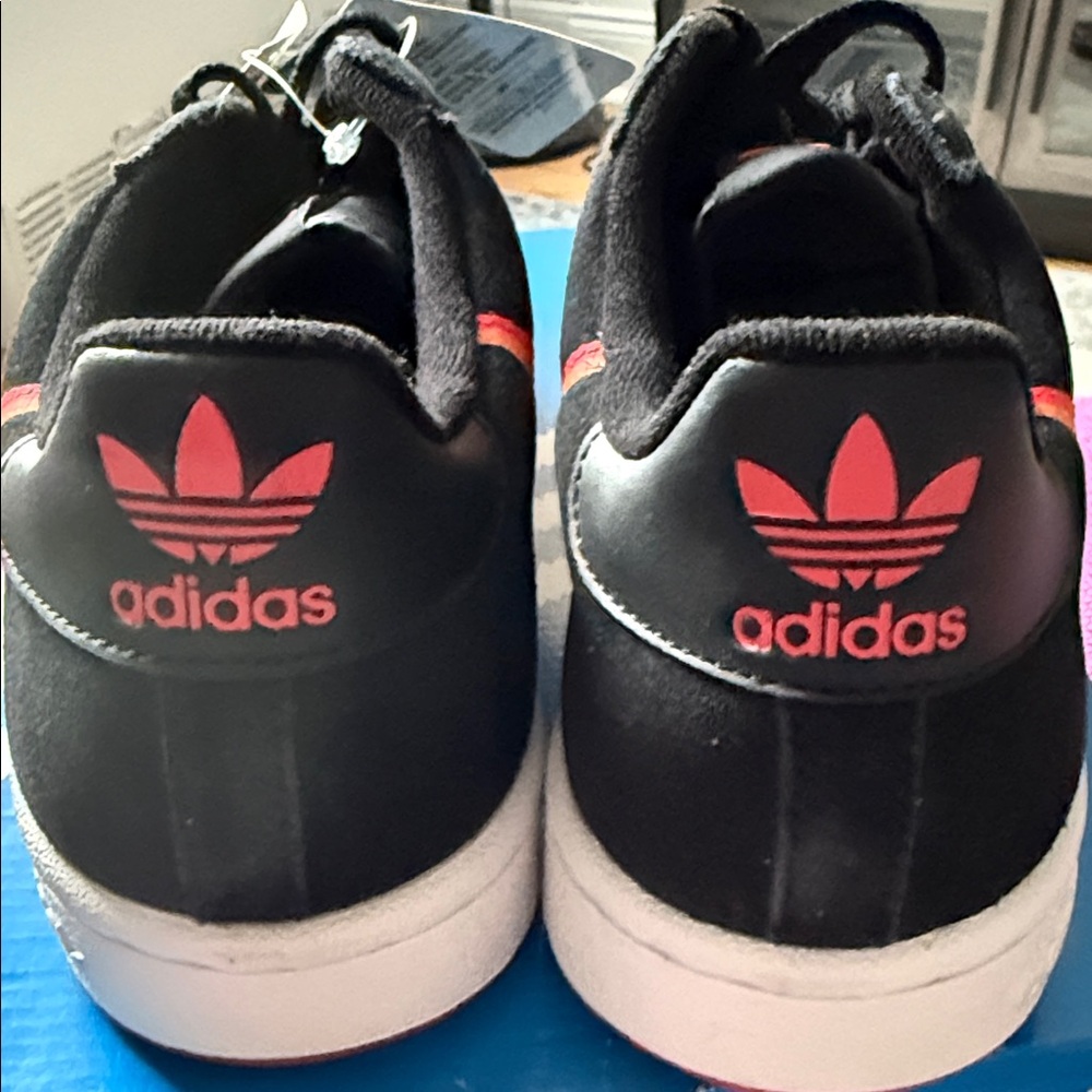 adidas continental Black Athletic Shoes with Pink Accent - Picture 5 of 6